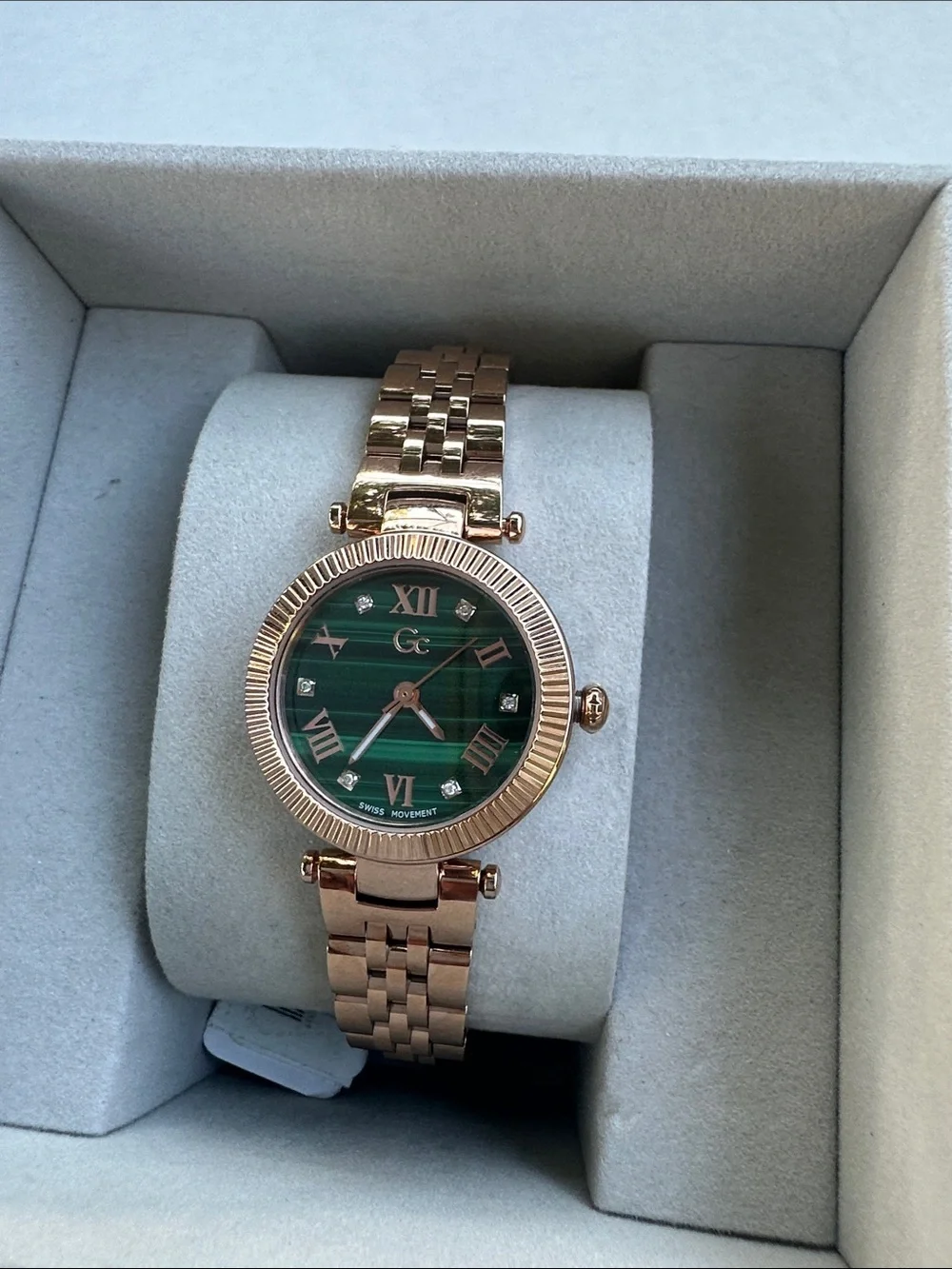 New GUESS COLLECTION Malachite Gemstone Analog Watch